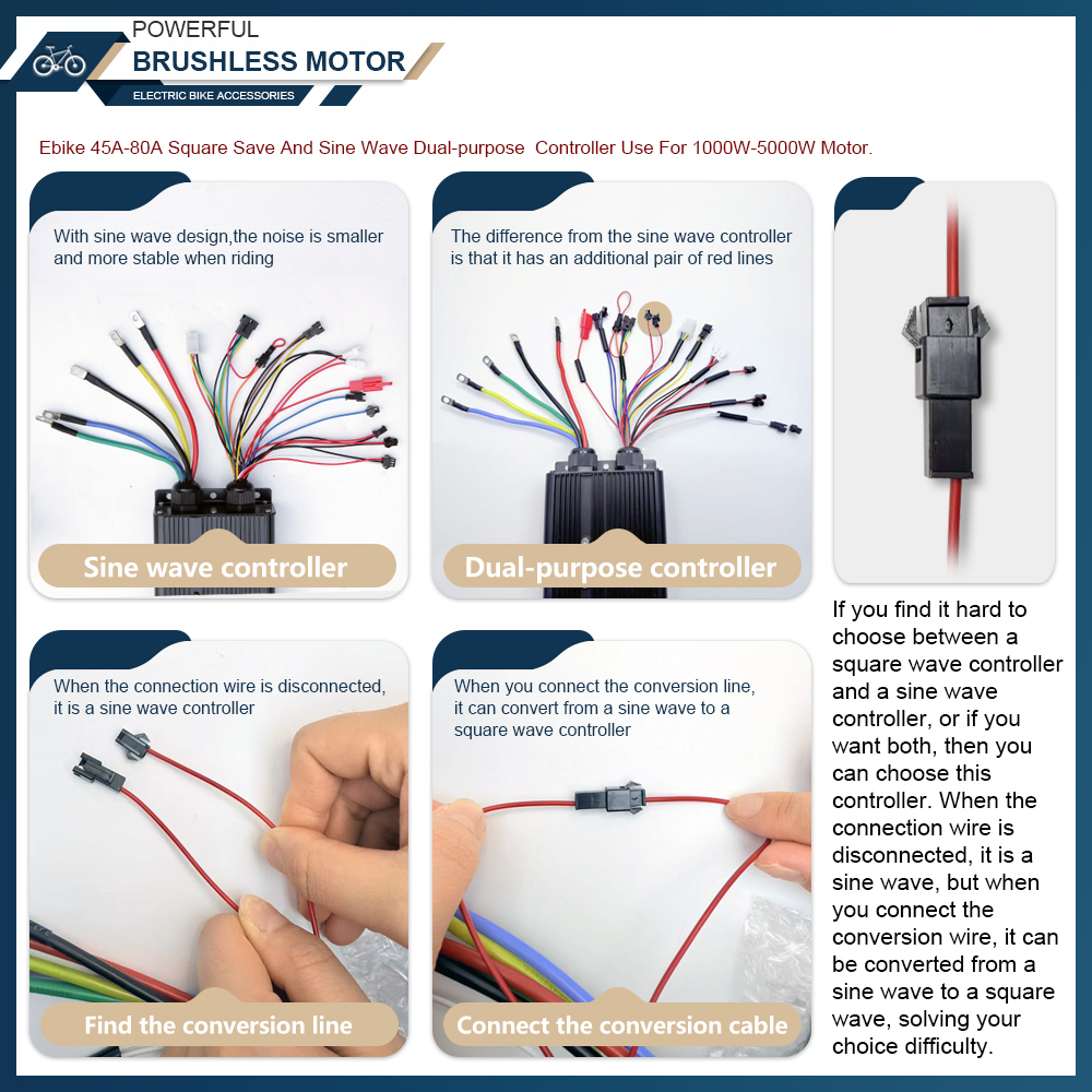 48V-72V 100A E-Bisiklet için F - 72V 100A Sabvoton Controller incelemesi ve fiyatı
